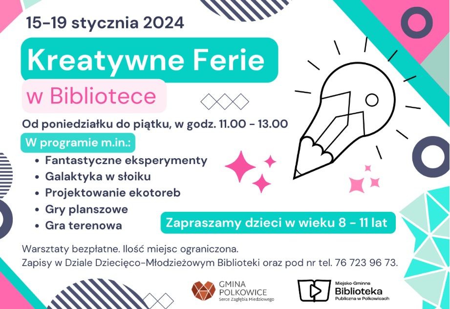 Kreatywne Ferie w Bibliotece