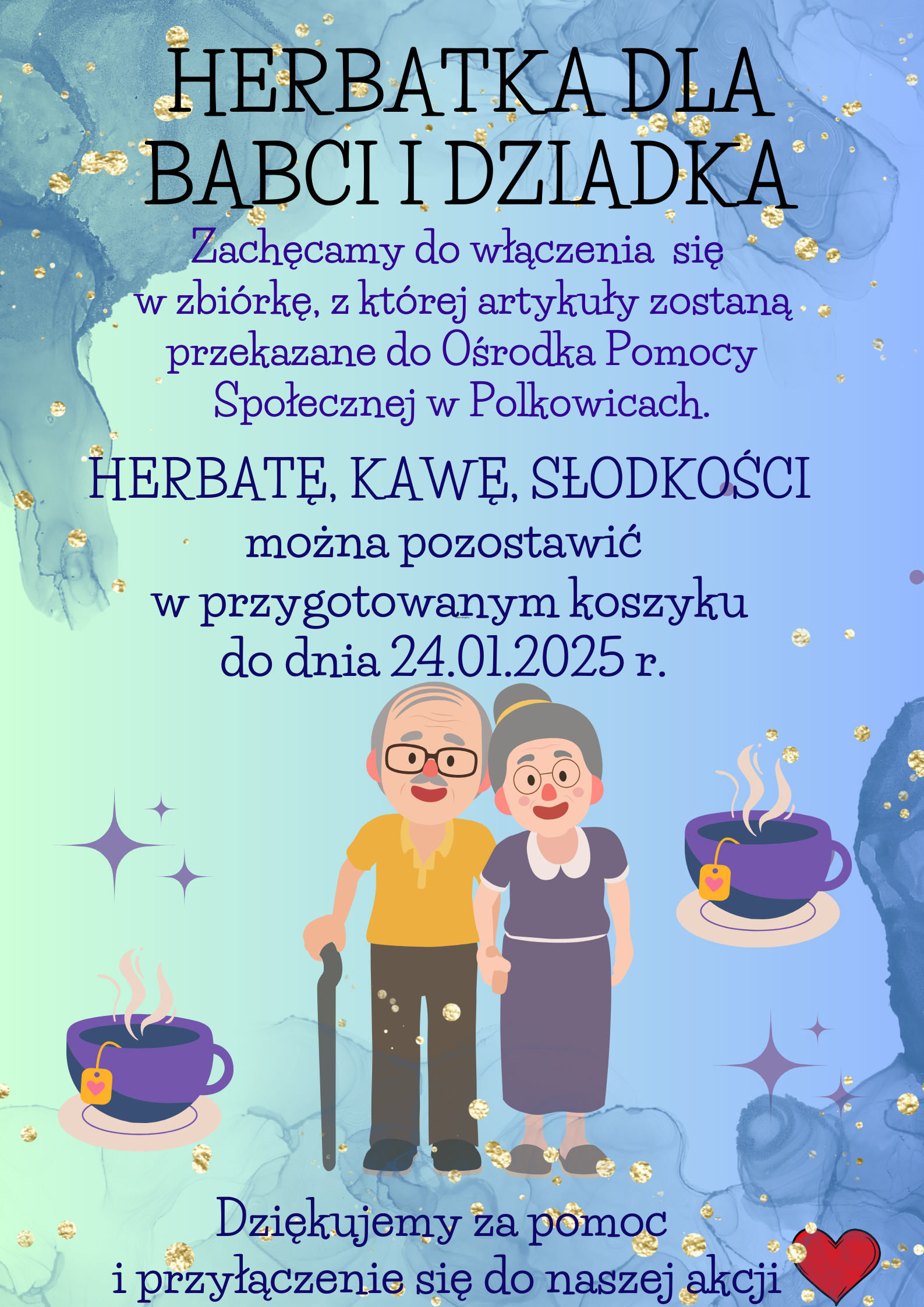 Akcja charytatywna  - Herbatka dla babci i dziadka
