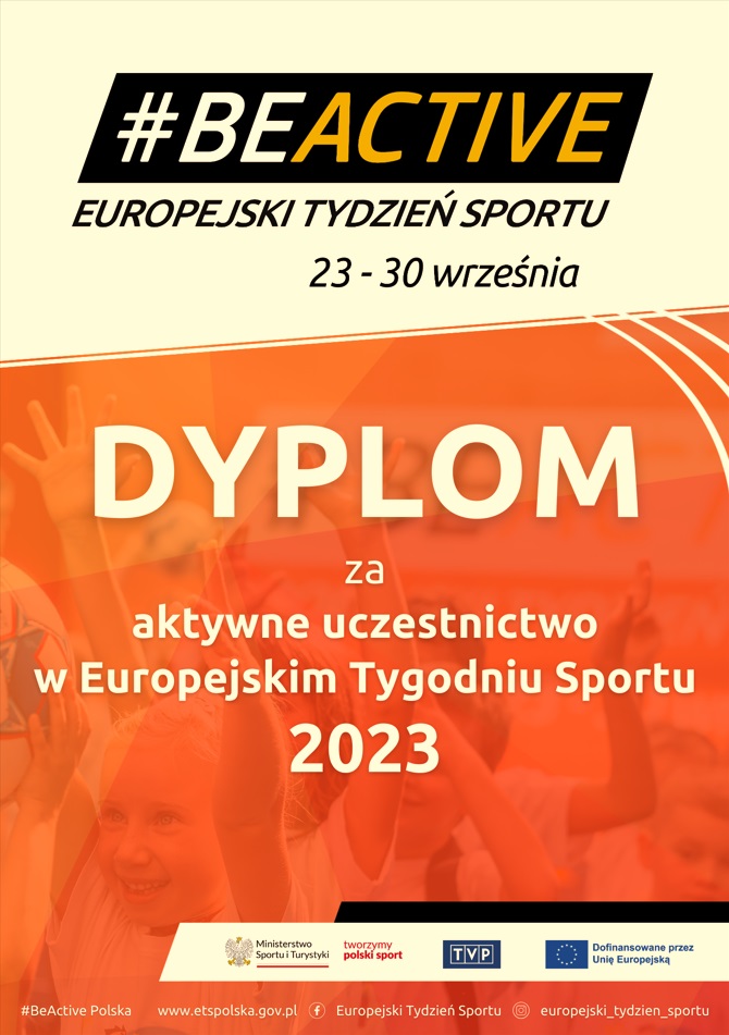 Certyfikat dla PM6 za Europejski Tydzień Sportu