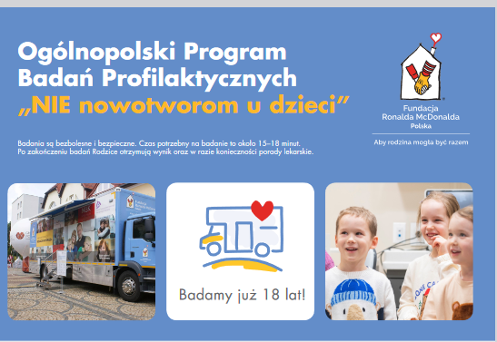 Ogólnopolski Program Badań Profilaktycznych ,,NIE nowotworom u dzieci"